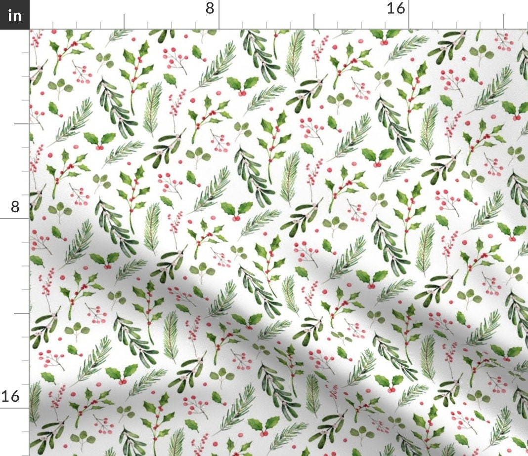 Holly Leaves Sheets Holly Berry Mistletoe by - Etsy New Zealand