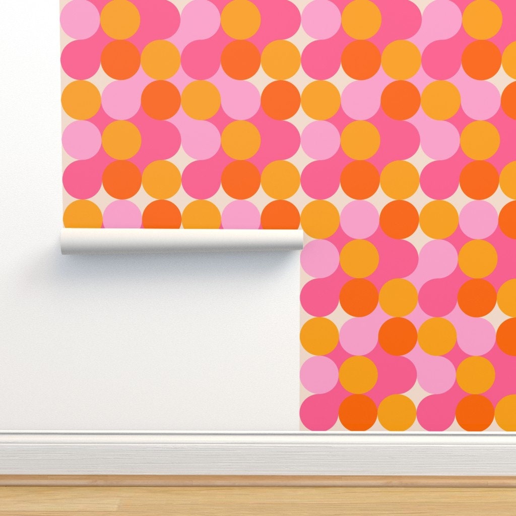 Hot Pink Wallpaper - Etsy Hot Pink Wallpaper - Etsy