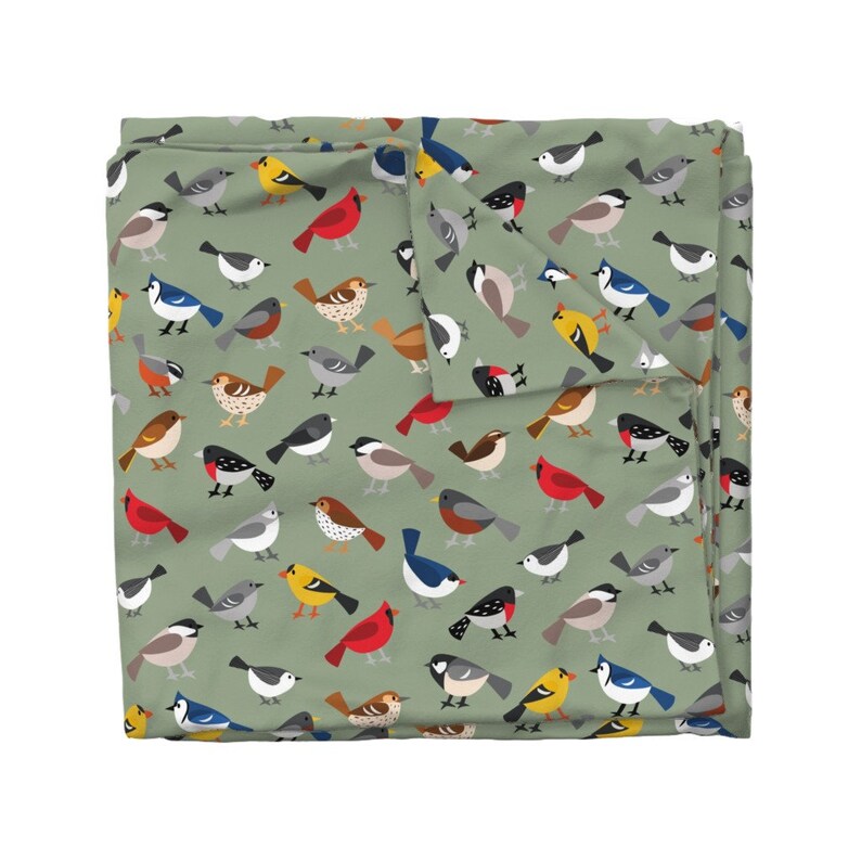 Birds Duvet Cover Busy Bird Feeder by Shinyhappyworld Etsy