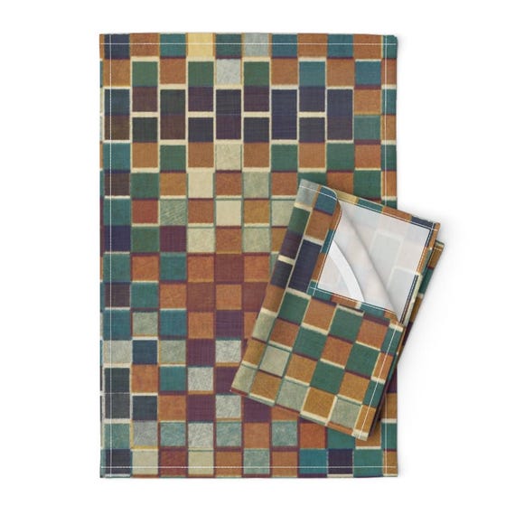 Check Mate Tea Towel Set | Coral Check Mate Tea Towel Set | Coral