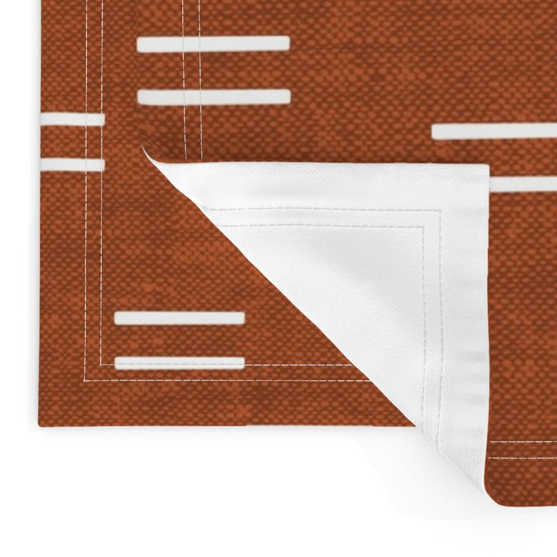 Burnt Orange Placemats Set of 2 Double Dash Orange by Etsy
