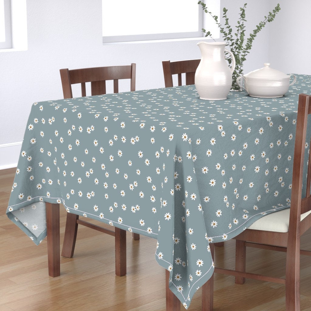 PVC TABLE CLOTH DAISY PEWTER LACE TRADITIONAL FLORAL GREY WIPE ABLE PROTECTOR 
