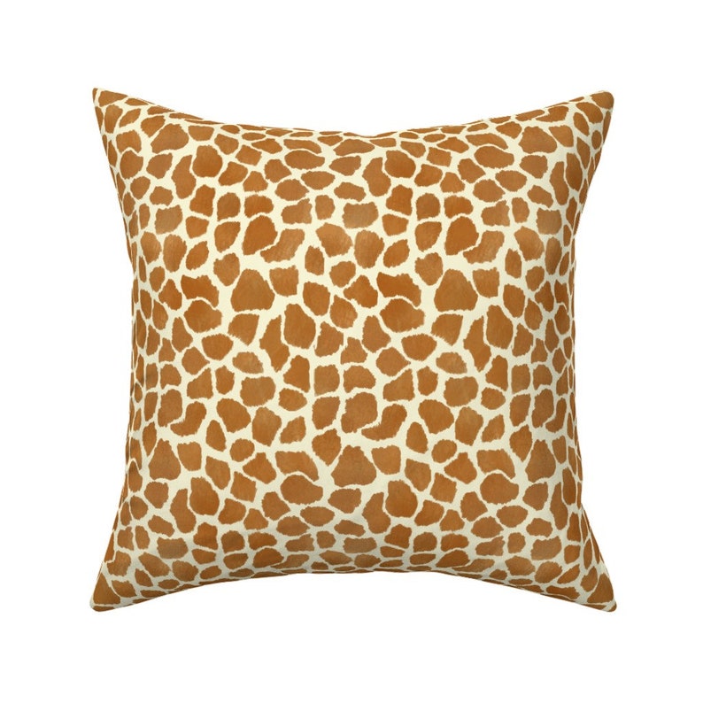 Brown Animal Print Throw Pillow Giraffe Spots by Etsy