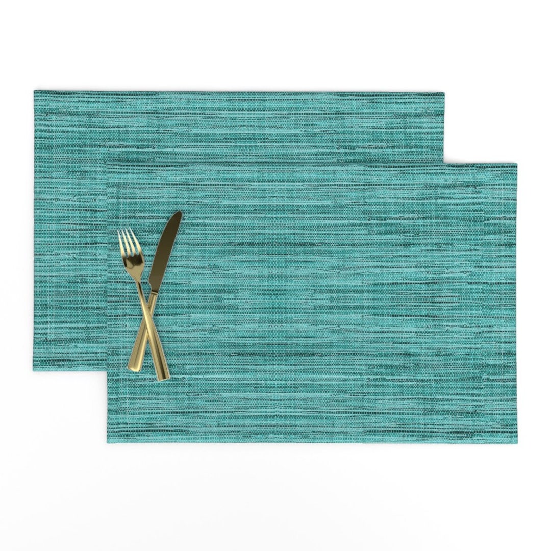 Coastal Placemats set of 2 Grasscloth by Etsy