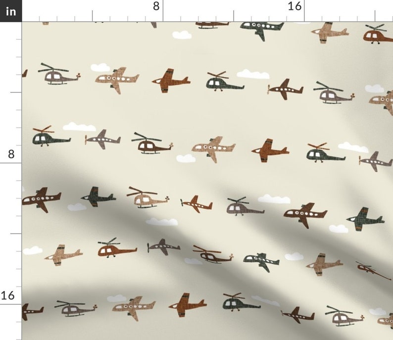 Cojín decorativo bohemio con diseño de aviones - Helicópteros en beige neutro, caprichoso y bonito - Aviones sobre arena de ivieclothco imagen 4