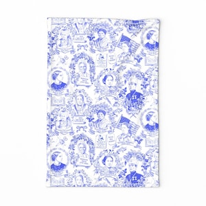 Suffragette Women Tea Towel - Pioneers Of Feminism by vinpauld - Feminism Toile Civil Rights Linen Cotton Canvas Tea Towel by Spoonflower