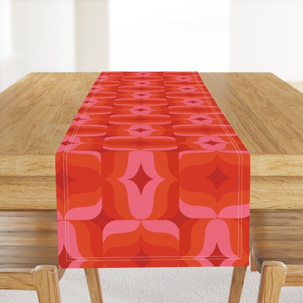 Orange - Handmade Cotton Table Runner 01