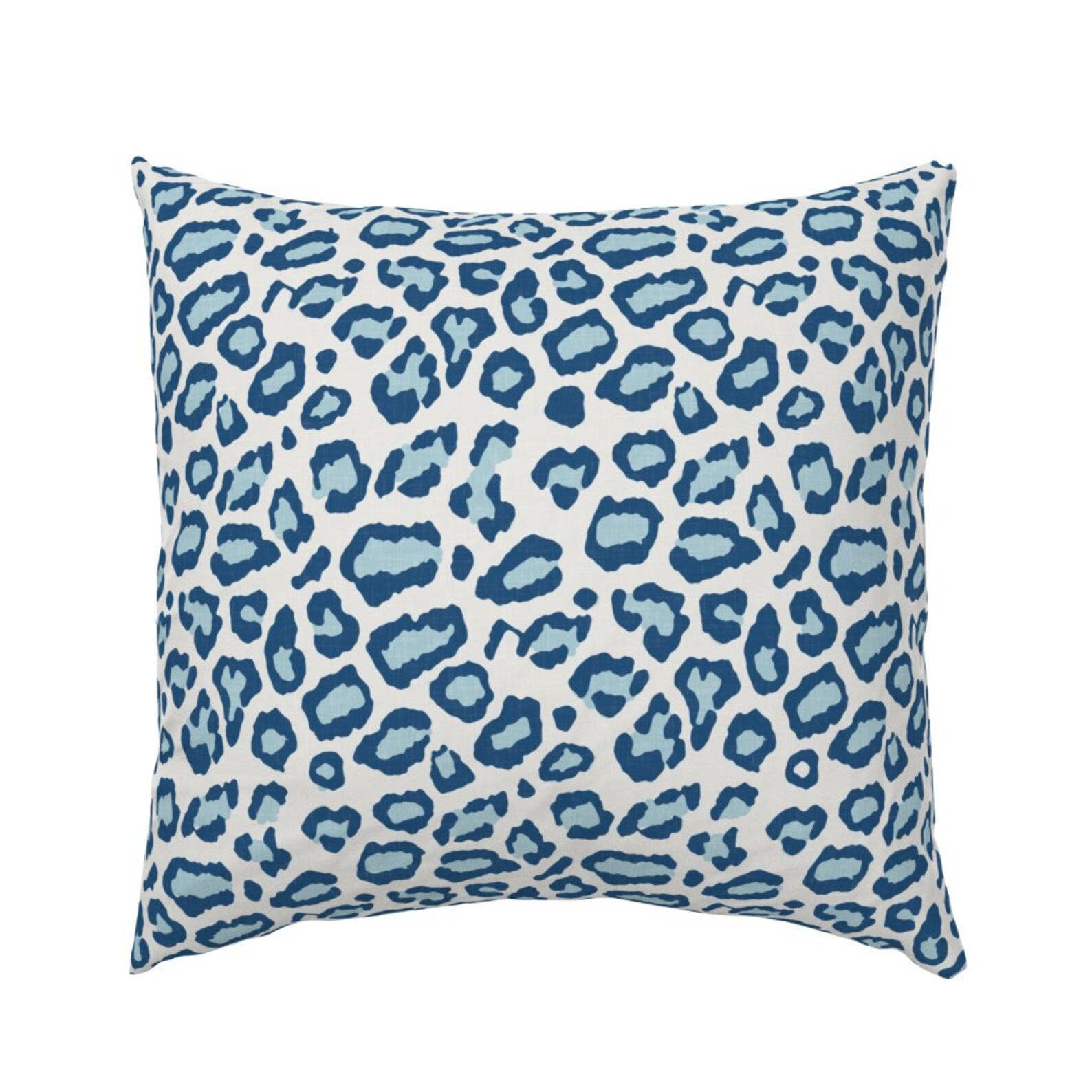 Blue Animal Print Pillow Sham Etosha Leopard in Blue by Etsy