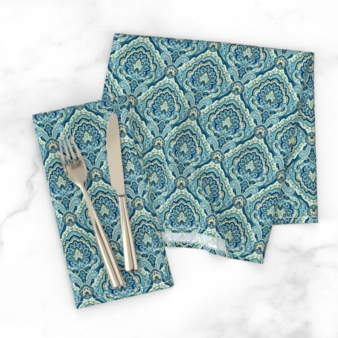 Damask Dinner Napkins set of 2 Paisley Damask by Etsy