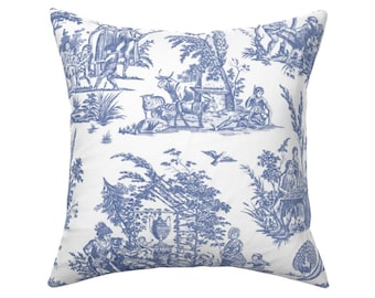 toile throw pillows