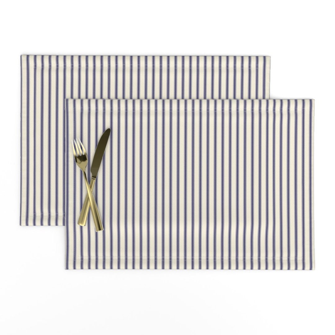 Ticking Stripe Placemats set of 2 Modern Ticking Stripe by Etsy Israel