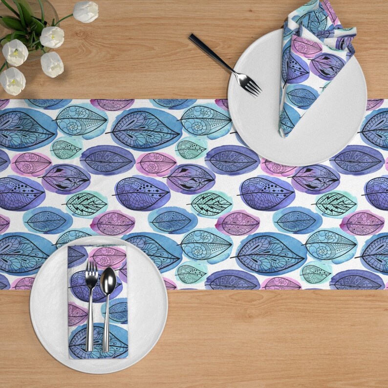 KESS InHouse Gabriela Fuente Blue Fun Table Runner KESS InHouse Gabriela Fuente Blue Fun Table Runner