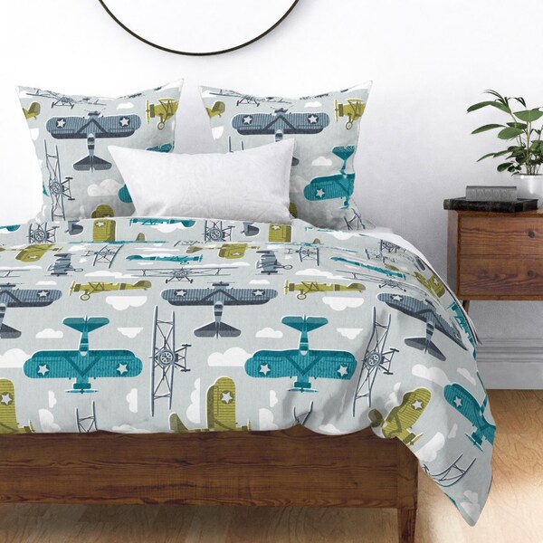 Airplane Nursery Bedding Etsy