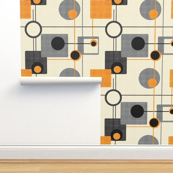 Mid Century Modern Wallpaper Etsy