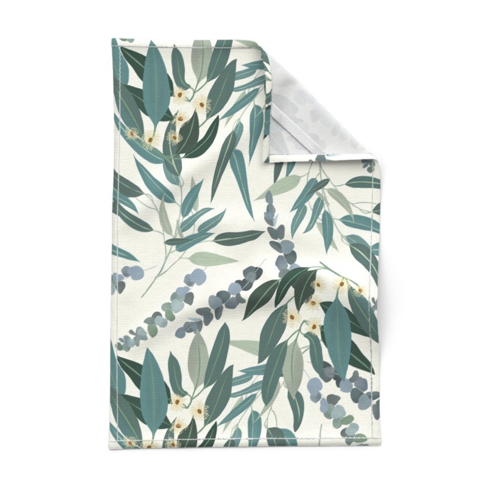 Muted Sage Green Tea Towels set of 2 Eucalyptus Light by Etsy