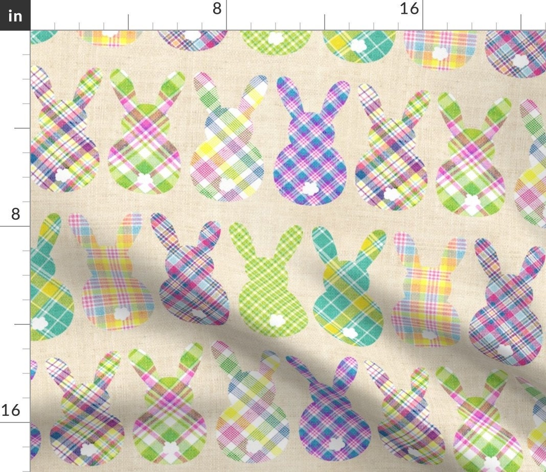 Discover Rabbits Plaid Gingham Egg Napkins