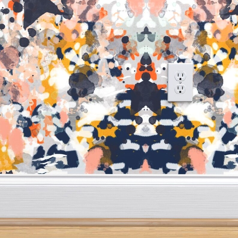 Abstract Commercial Grade Wallpaper Stella Abstract Art Etsy