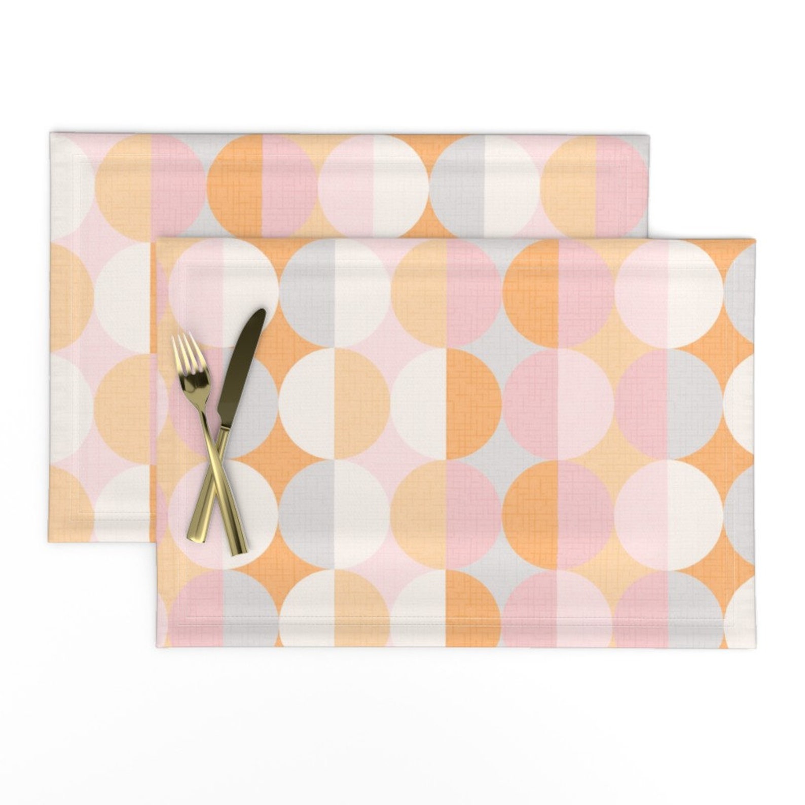 Pastel Retro Placemats Set of 2 Creative Dreams by Etsy