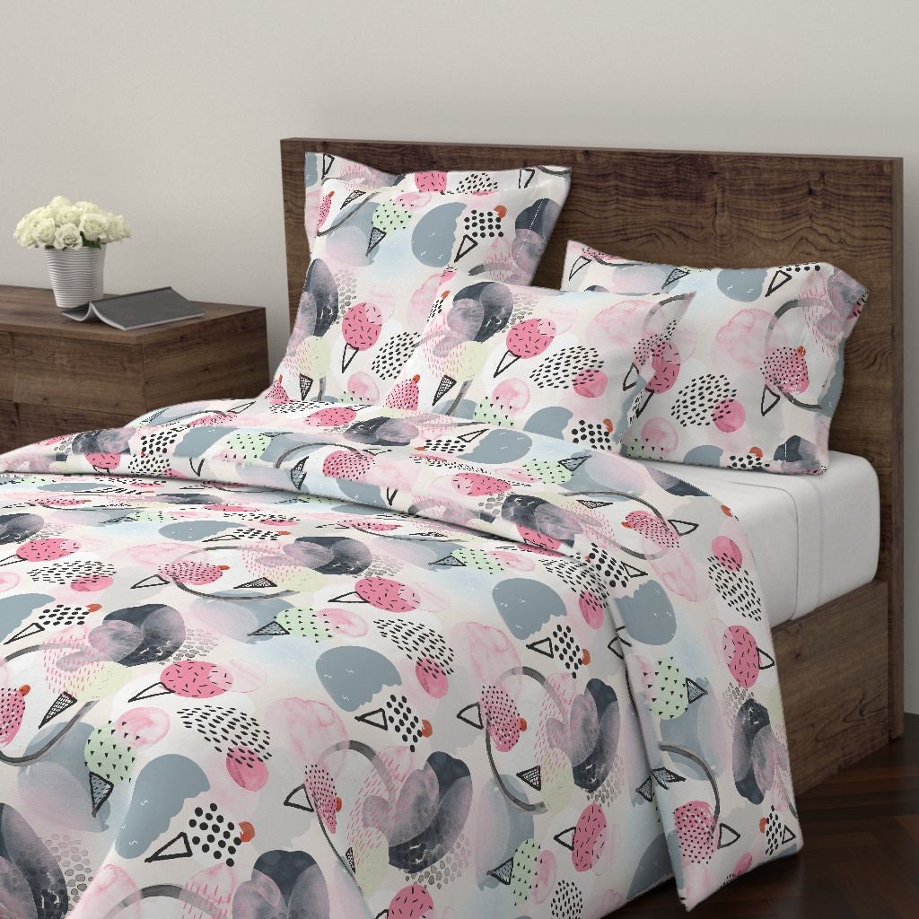 Abstract Ice Cream Duvet Cover Ice Cream Dream By Friztin Etsy