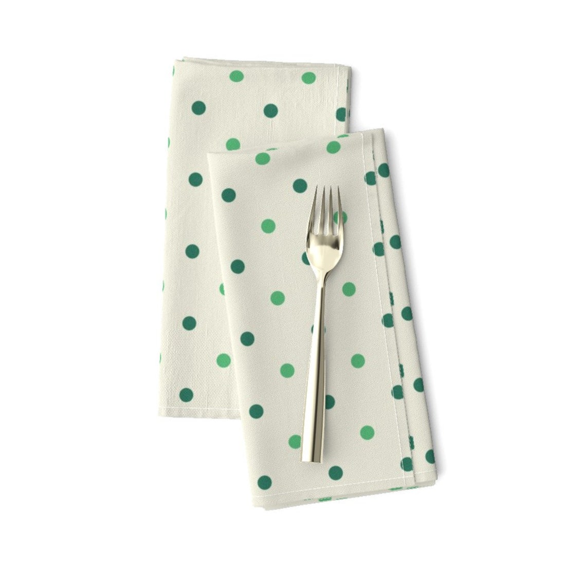 Emerald Green Dinner Napkins set of 2 Green Polka Dots by Etsy