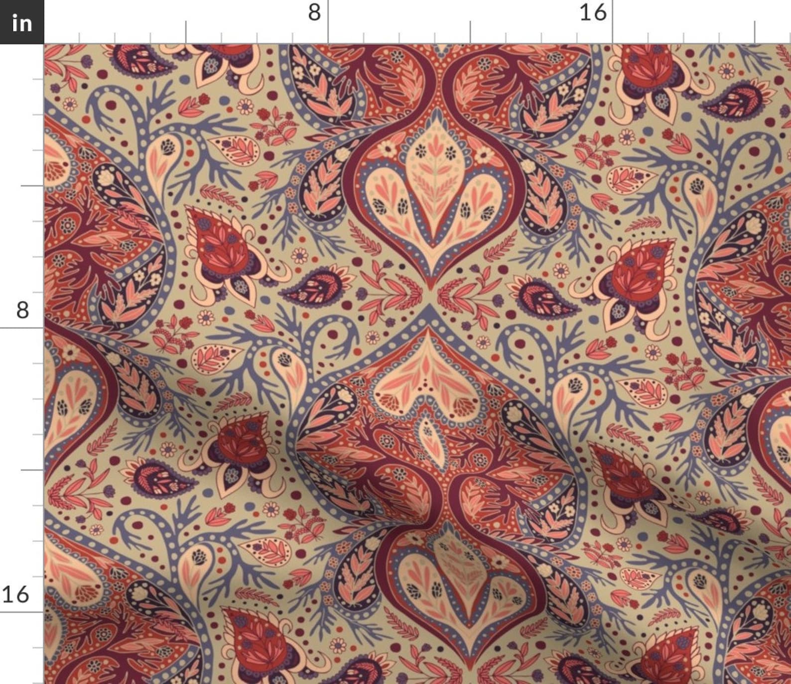 Ornate Paisley Pillow Sham Autumn Paisley by somecallmebeth Etsy