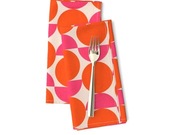 Vintage Bright Mod Dinner Napkins (Set of 2) - Bright 60s by bobbie_val -  Mid-century Modern Shapes Cloth Napkins by Spoonflower