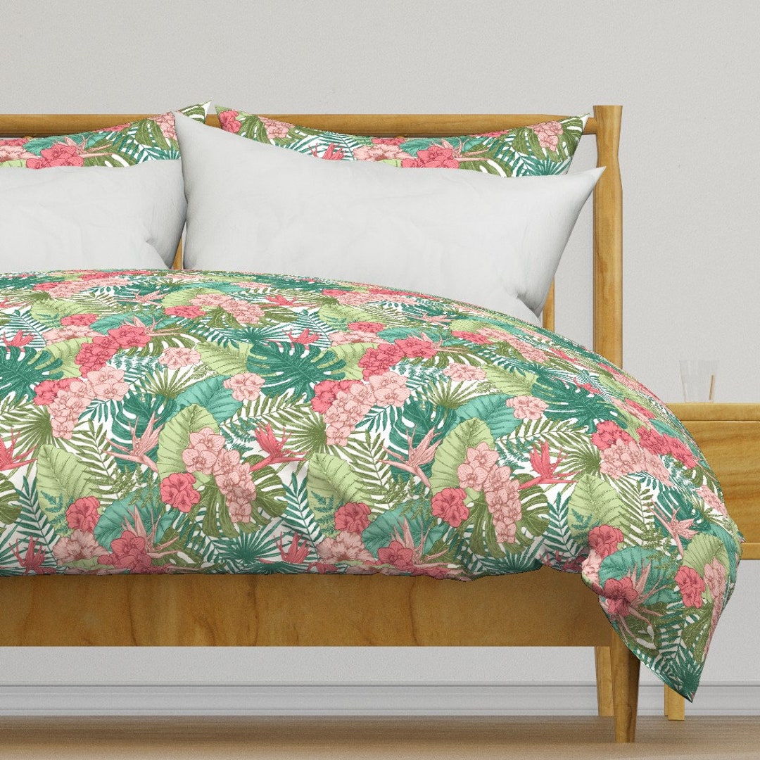 Tropical Duvet Cover Paradise by Adehoidar Flowers Heliconia Exotic ...