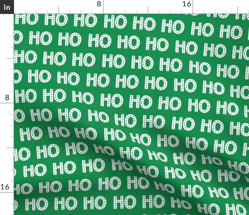 Set of 2 - Ho Ho Ho Merry Christmas by red/_raspberry/_design Holiday Dinner Napkins Festive Christmas Santa Cloth Napkins by Spoonflower