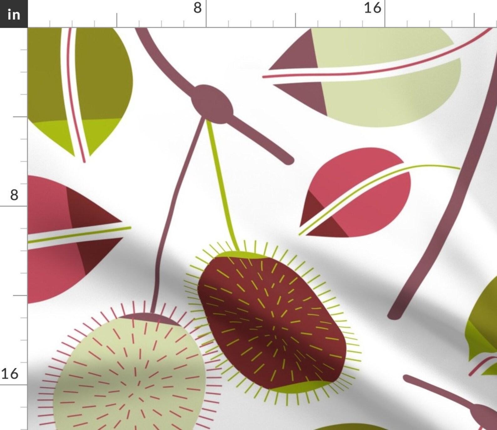 Botanical Tablecloth Kiwi Vine by Dalightdesign Pink Green Etsy