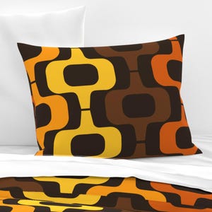 1970s Bedding - Mid Century by artistkierstan - Ogee Mid Mod Mcm Large Scale Jumbo Cotton Sateen Duvet Cover OR Pillow Shams by Spoonflower image 2