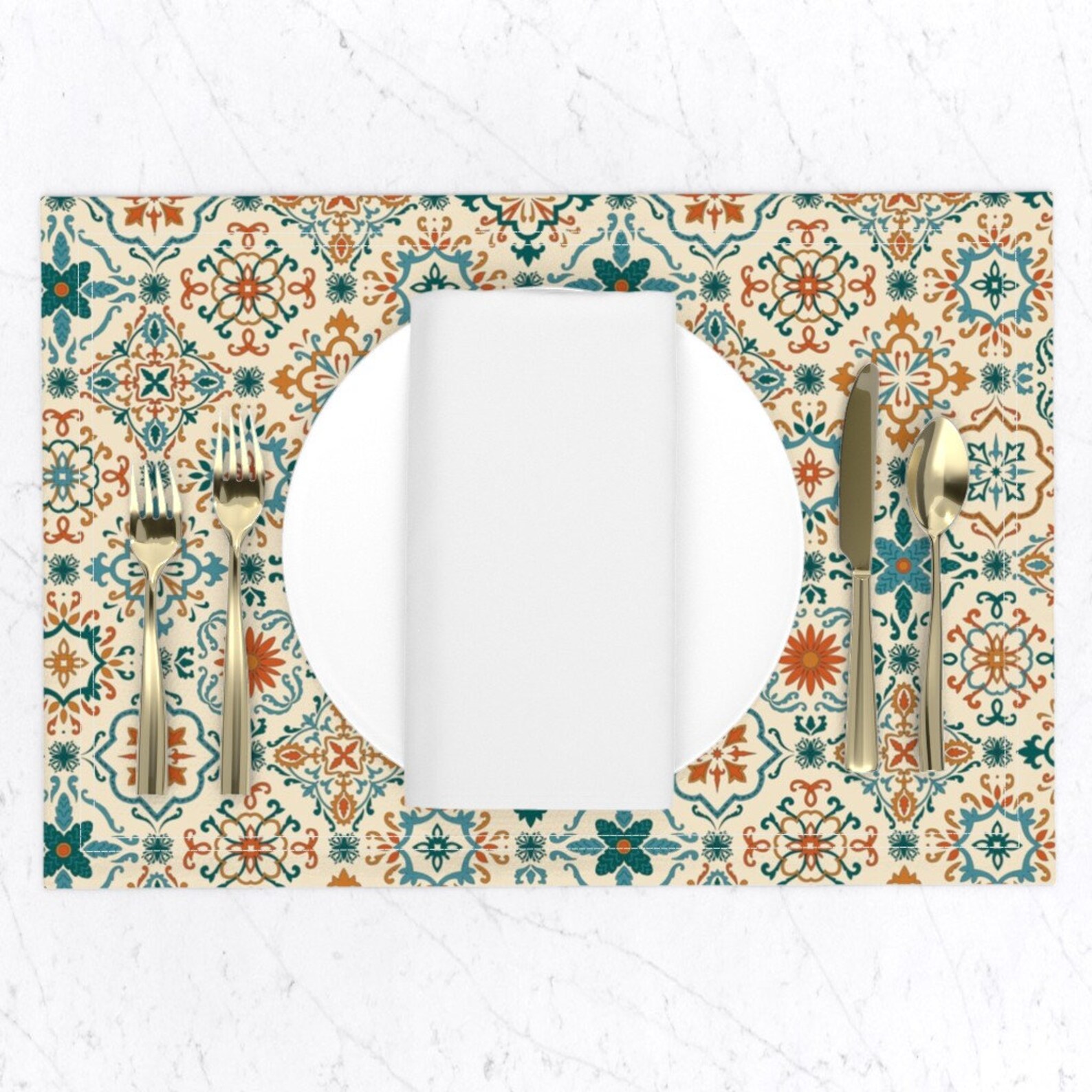 Spanish Tiled Placemats Set of 2 Spanish Tiles by Etsy