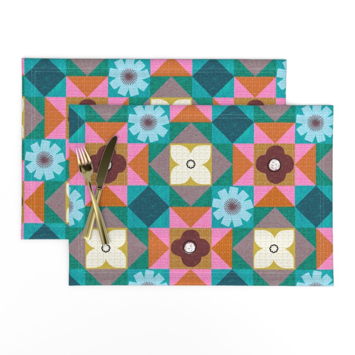 Moroccan Placemats set of 2 Colors of Marrakesh by Etsy