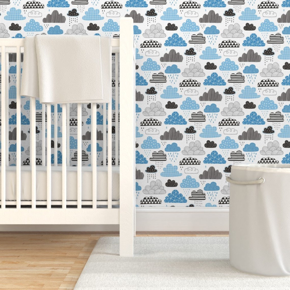 Blaue und graue Wolken Hintergrund geometrische Wolken von | Etsy