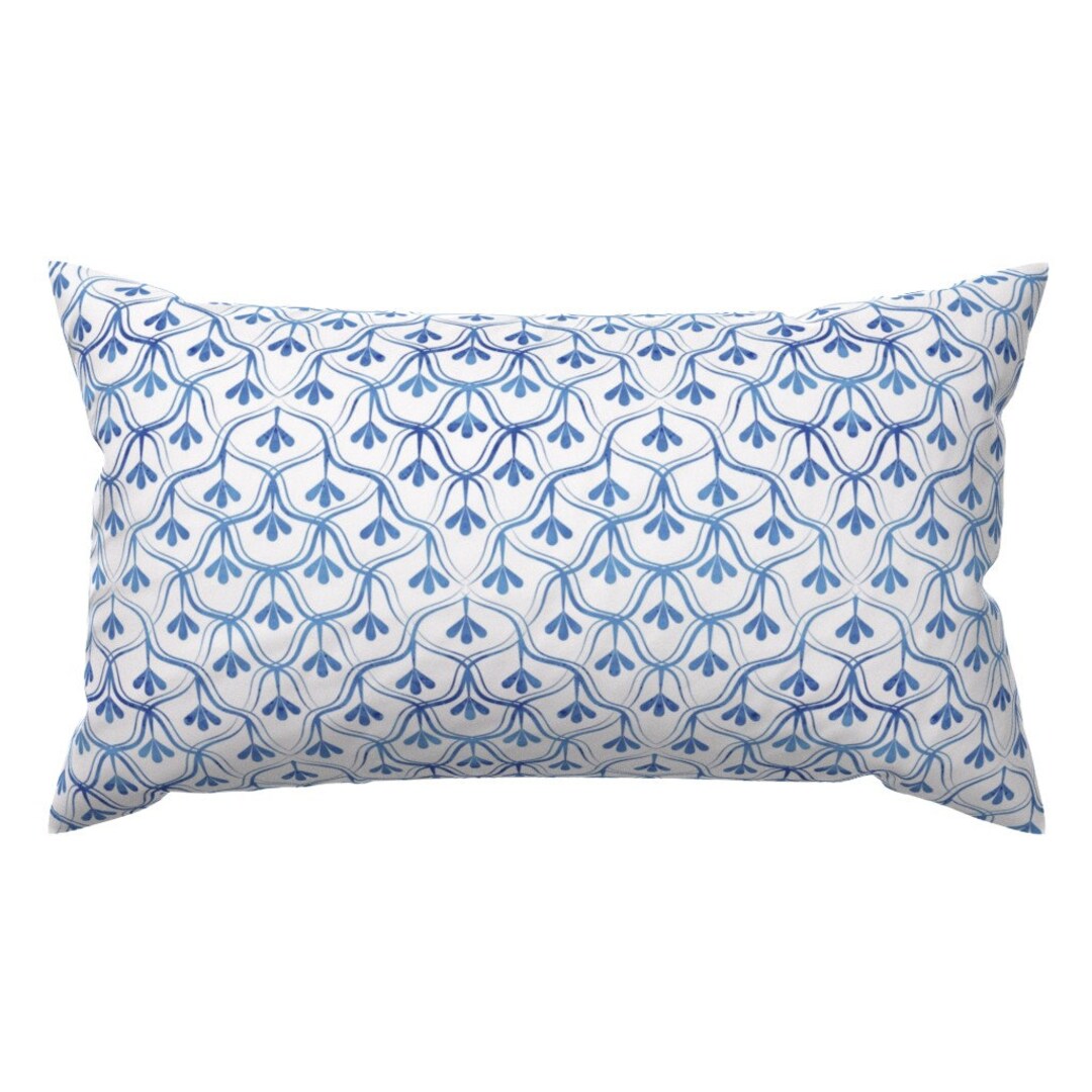 Blue and White Accent Pillow Blue Christmas by Selmacardoso Etsy