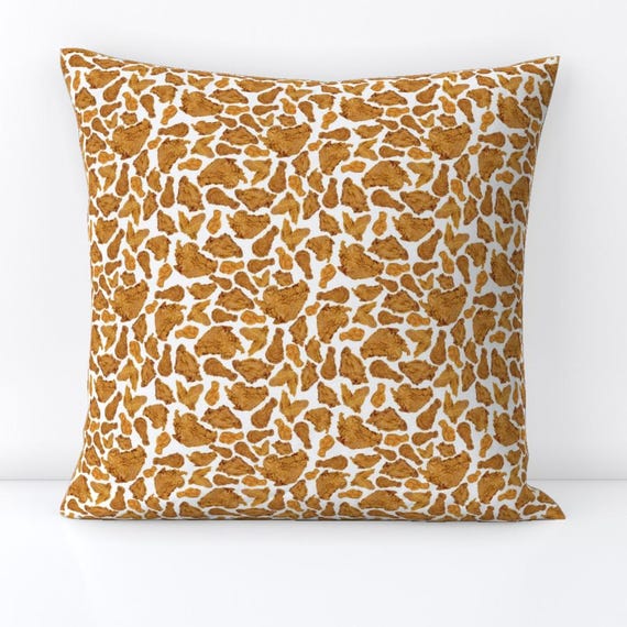 Food Throw Pillow Wing Dinner Chicken Decorative Square Throw