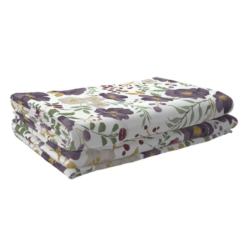 Floral Sheet Set Watercolor Flower Sheet Set with Spoonflower Fabrics Autumn Meadow Fall Floral By Sweeterthanhoney
