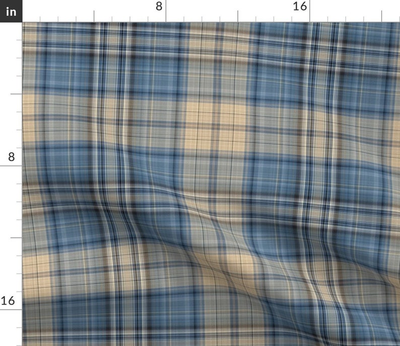 Set of 2 Tartan Dinner Napkins - Handmade Paper Plaid 2 by anniedeb Plaid Gingham Classic Nursery Cloth Napkins by Spoonflower