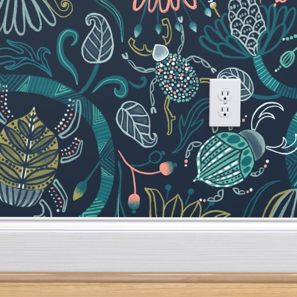 Colorful Beetles Wallpaper Little Big Life by Kostolom3000 | Etsy