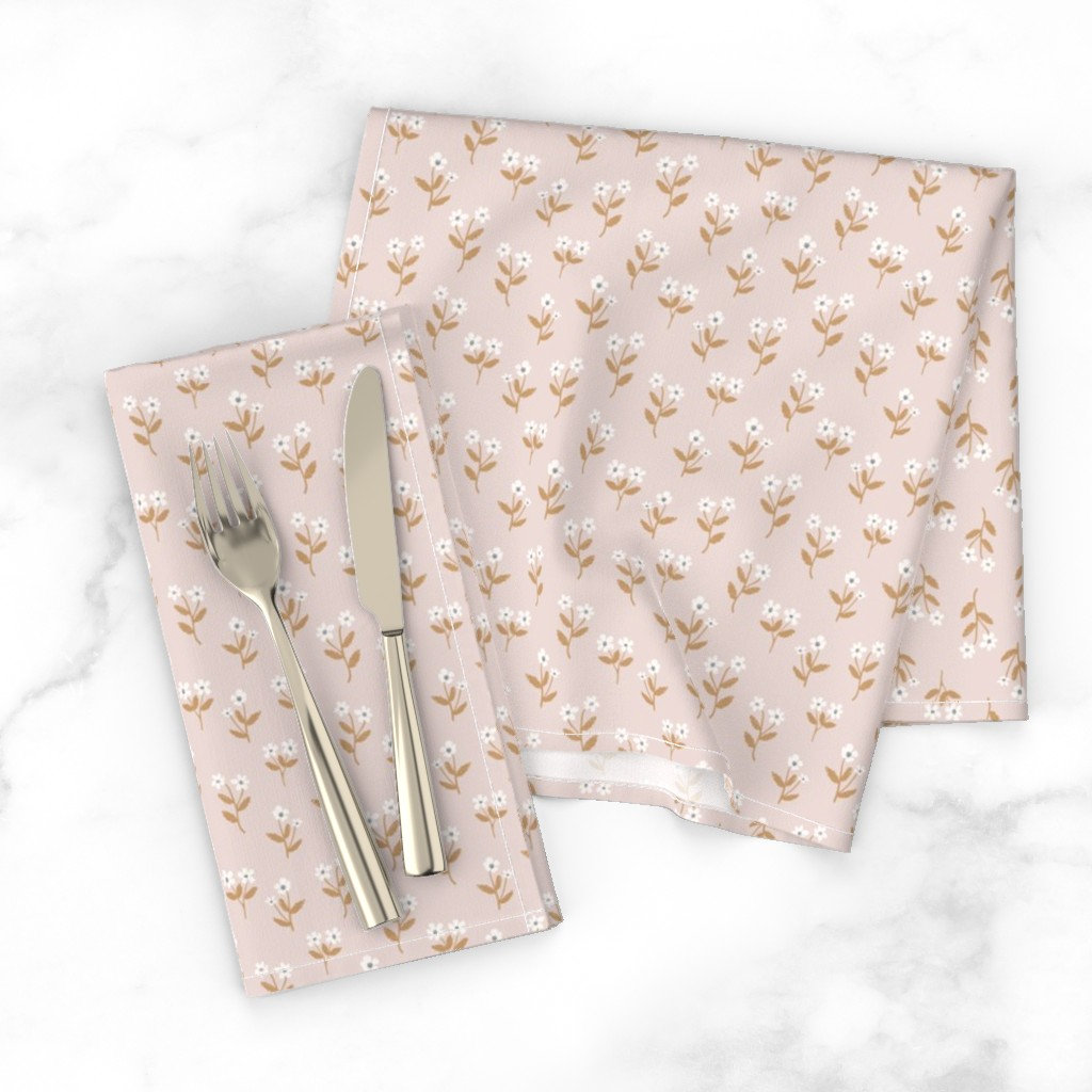 Discover Blush Wildflowers Spring Garden Easter Botanical Napkins