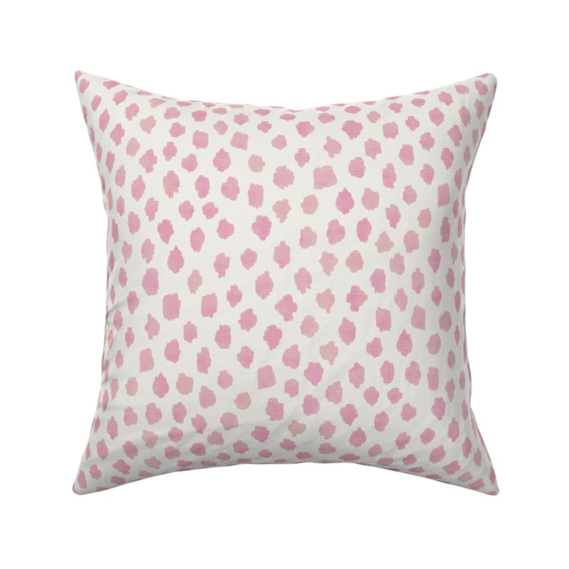 Pink Throw Pillow Large Pink Spots by danika_herrick Cream Etsy