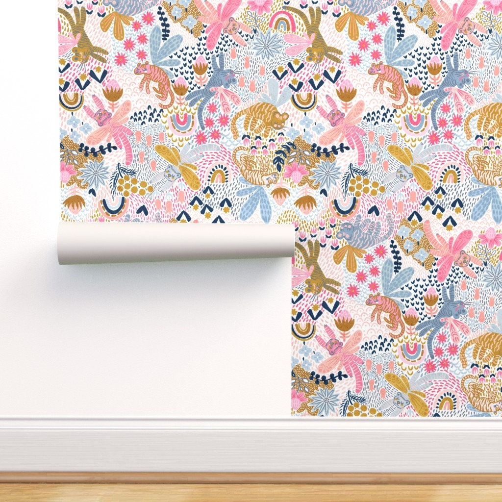 Whimsical Wonderland Wallpaper Whimsy Tigerfly Wonderland by - Etsy image