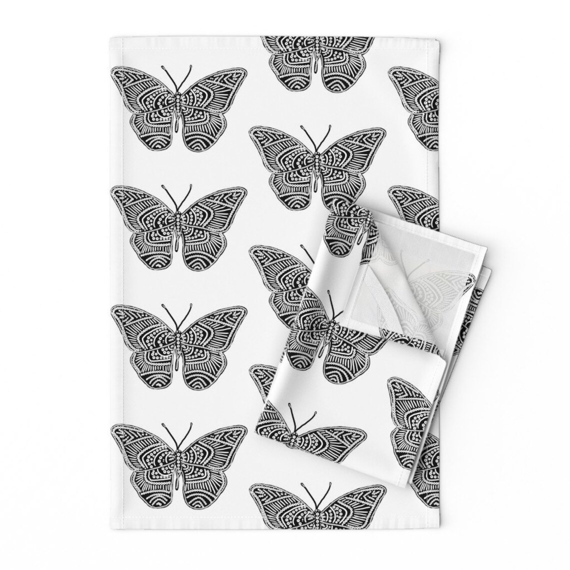 Graphic Butterfly Tea Towels set of 2 African Butterfly by Etsy