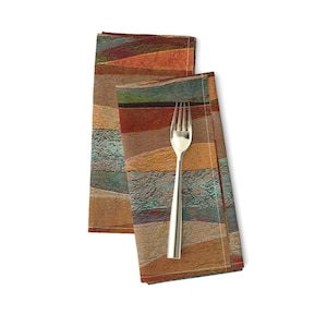 Abstract Landscape Dinner Napkins (Set of 2) - Sandstone Desert by wren_leyland - Travertine Look Sandstone Cloth Napkins by Spoonflower