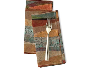 Abstract Landscape Dinner Napkins (Set of 2) - Sandstone Desert by wren_leyland - Travertine Look Sandstone Cloth Napkins by Spoonflower