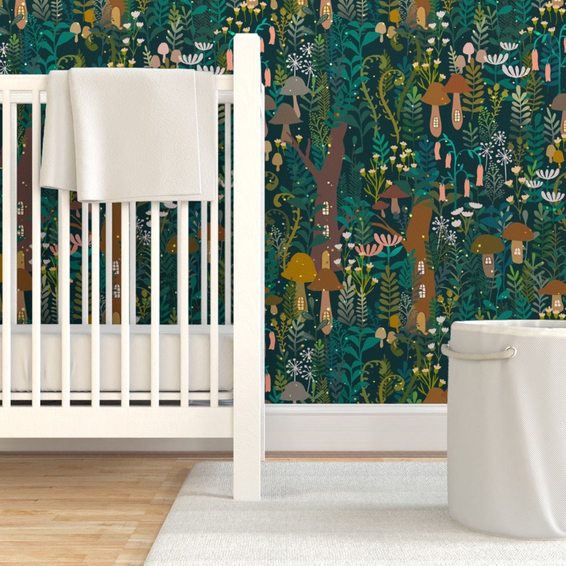 Whimsical Woodland Wallpaper the Small Forest World by - Etsy New Zealand