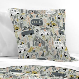 Gnomes Bedding - Gnome Nomads by amy_maccready - Camper Van Desert Camping Folklore Cotton Sateen Duvet Cover OR Pillow Shams by Spoonflower image 8