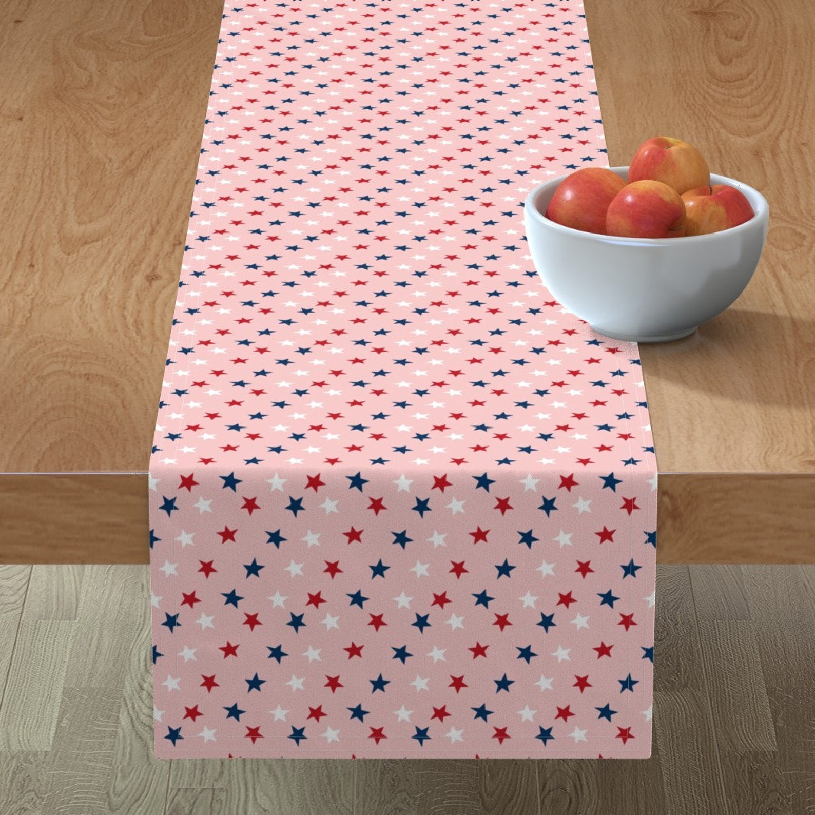 Pink July 4th Table Runner Patriotic Stars by Etsy