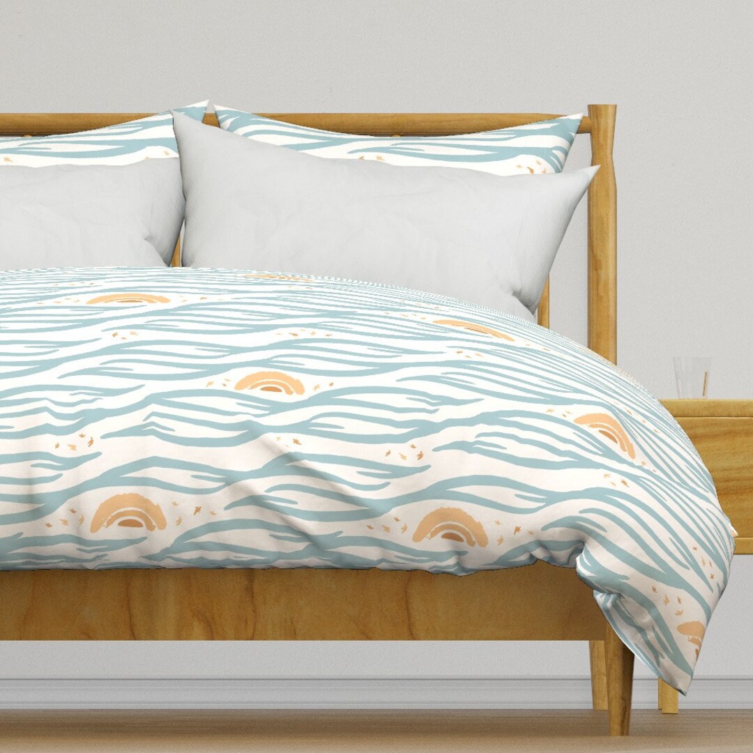 Ocean Waves Duvet Cover Beachy Sunset by Annhurleydesign Etsy