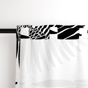 Black and White Curtain Panel Large Nene Goose White by - Etsy