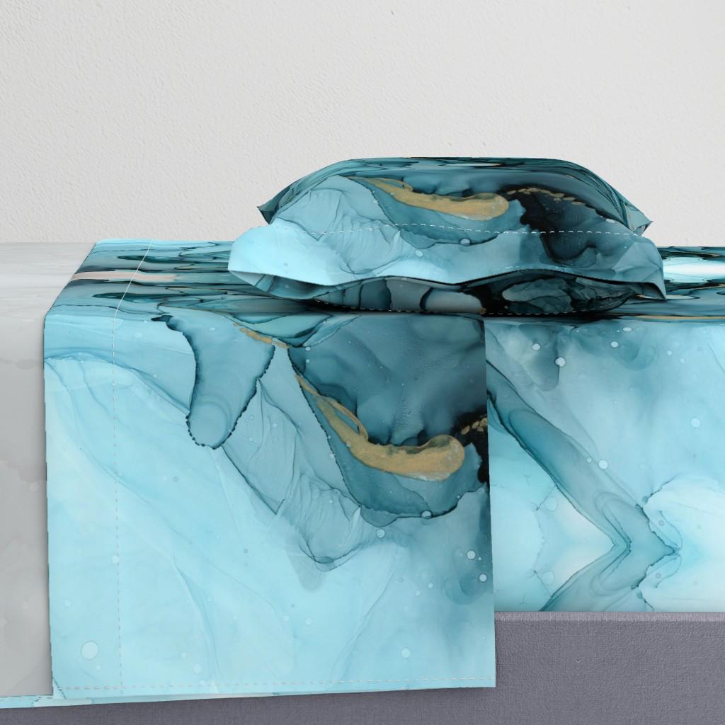 Abstract Sheet Set Abstract Sheets - Ocean Marble Large by Dailymiracles - Ocean Fluid ...